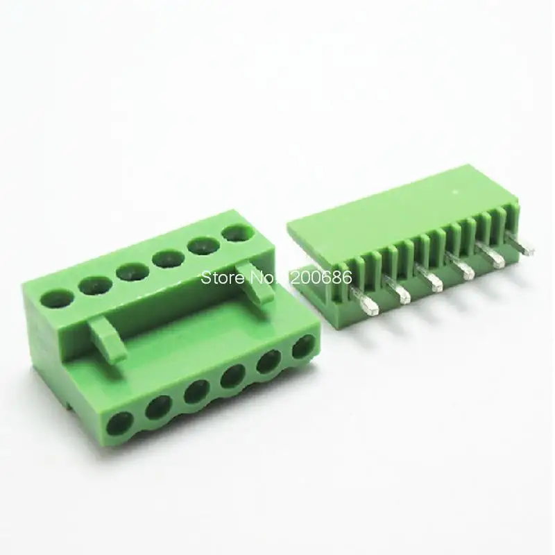 

3.96mm pitch 6pin Terminal plug type 300V 10A connector pcb screw terminal block connector