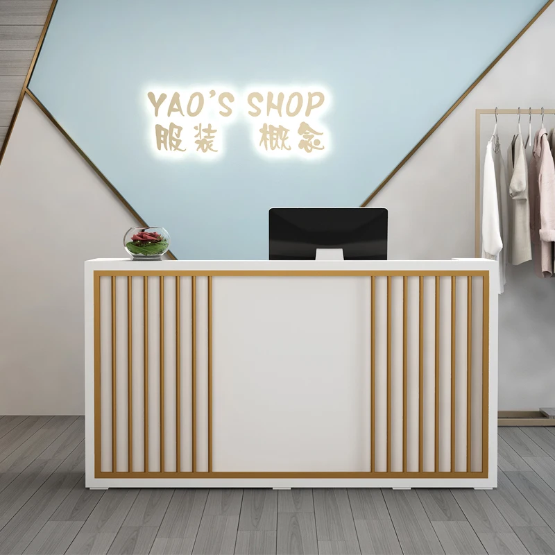 

YXY checkout page Counter Simple modern beauty salon Reception desk Small store Light luxury clothing store Bar