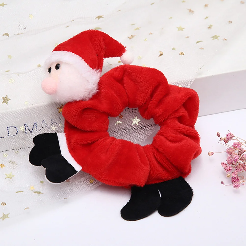 

2 шт., рождественские резинки для волос 2,5 дюйма, большие держатели для хвоста для женщин и девочек, праздничные аксессуары, рождественские резинки для волос для густых волос