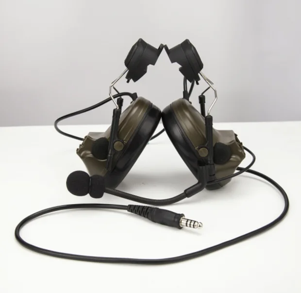 Rail Bracket Version Noise Cancelling Pickup Headphones - Green