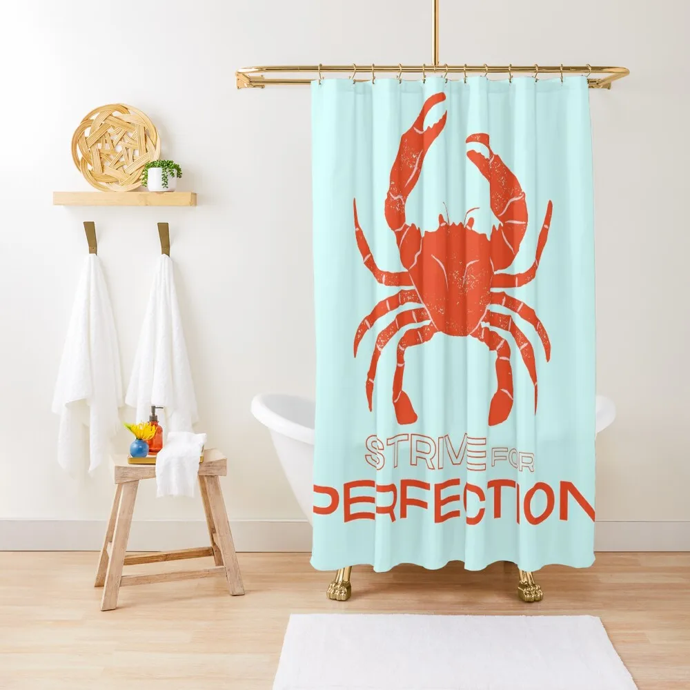 

Strive for Perfection Crab Shower Curtain Toilet Accessories Bathroom For Bathroom Bathtub Bathroom And Shower Curtain
