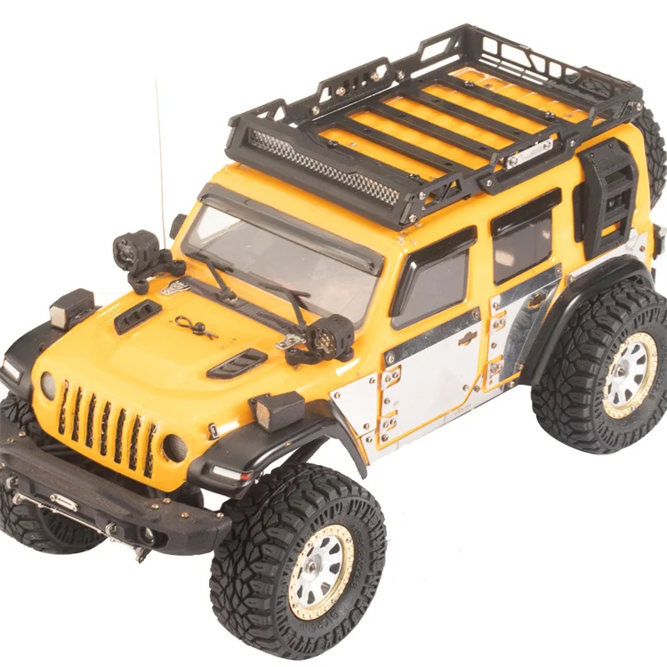 Faretto A-pillar con Antenna Side Square Searchlight 1/18 Rc Crawler Car Traxxas Trx4m Bronco Defender Axial Scx24 Fms24