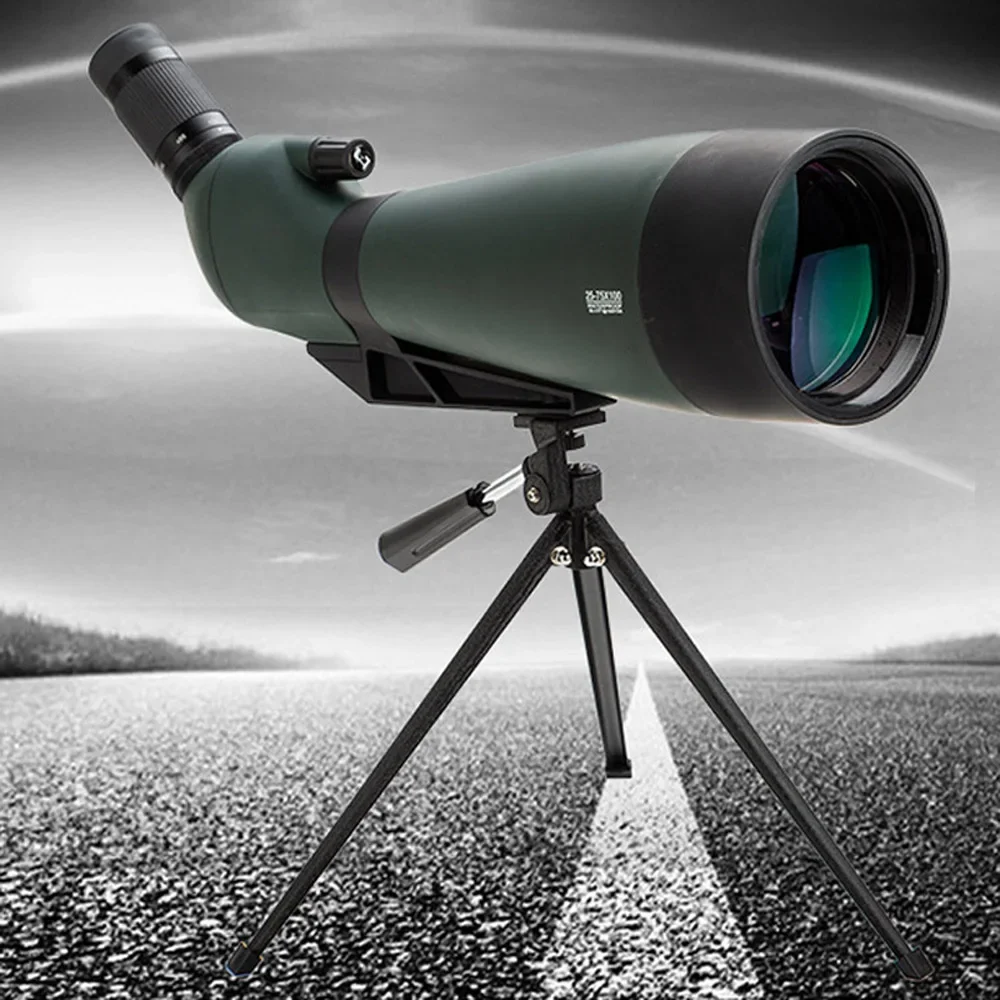 SKYOPTIKST 25-75x100 Waterproof Spotting Scope with Tripod & bag for Birding, Target Shooting, Sports, etc