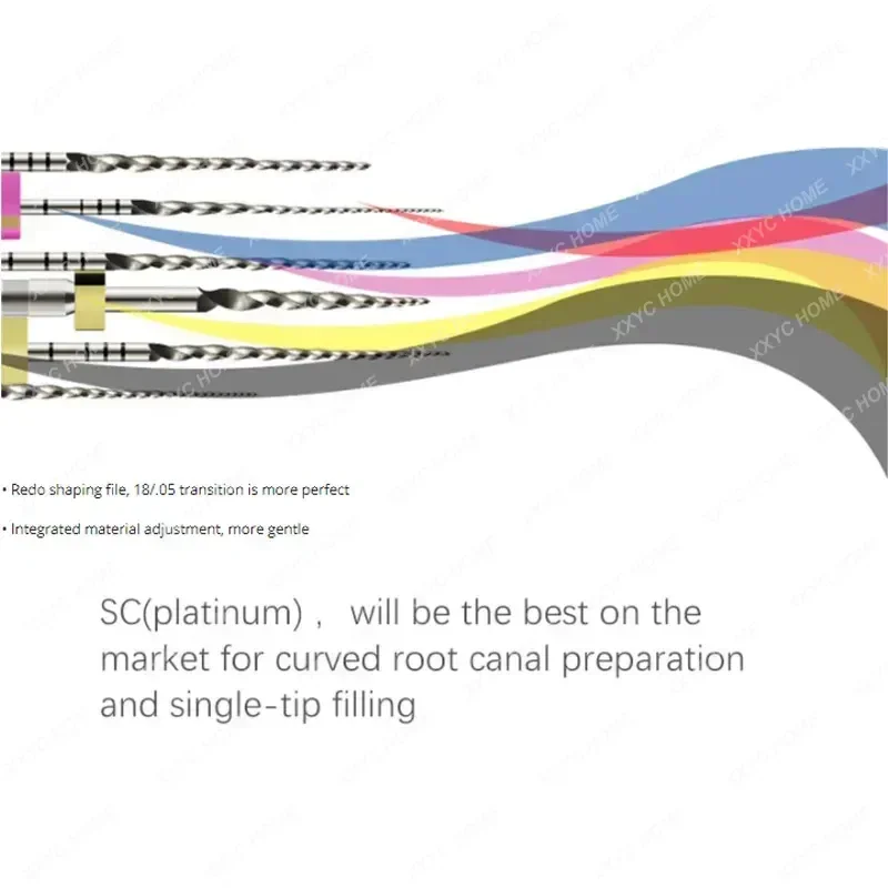 10Boxes 25/21mm Dentl Files SC Forward Rotation NiTi File Systemfor Endodontic Treatment Dentistry Materials 6Pcs/Box