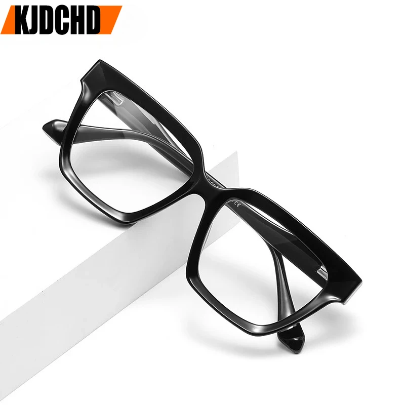 KJDCHD Fashion New Geometric Square Unisex Computer Blue Light Protection Reading Glasses Women Customized Prescription LS083