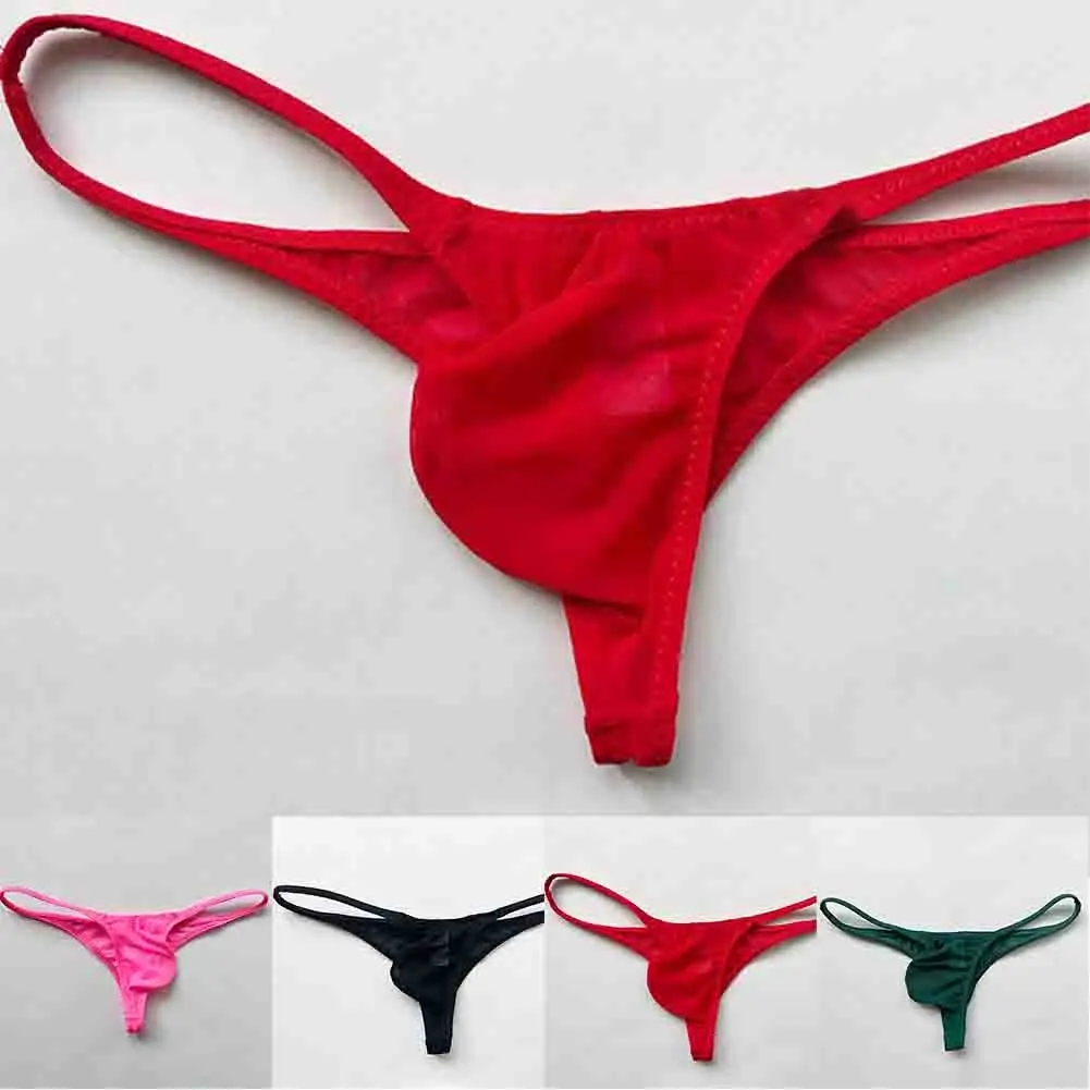 

Sleep Bottoms Daily Knickers Men's Sexy Underwear Gay Sissy Pouch Thongs Comfortable Ultra-thin Low Waist See Through G-Strings