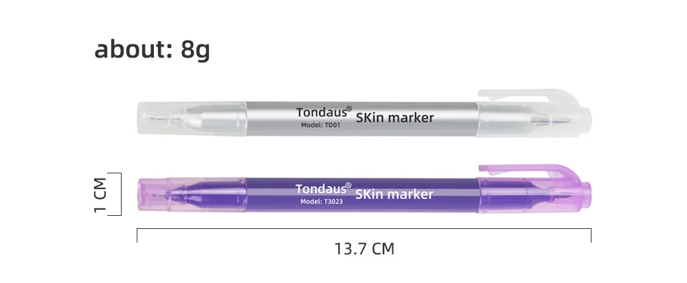 JUNM 30pcs Non-toxic Ink Skin Marker Pens for Permanent Makeup Microblading Eyebrow Tattoo Positioning Medic Surgical Mark Pen