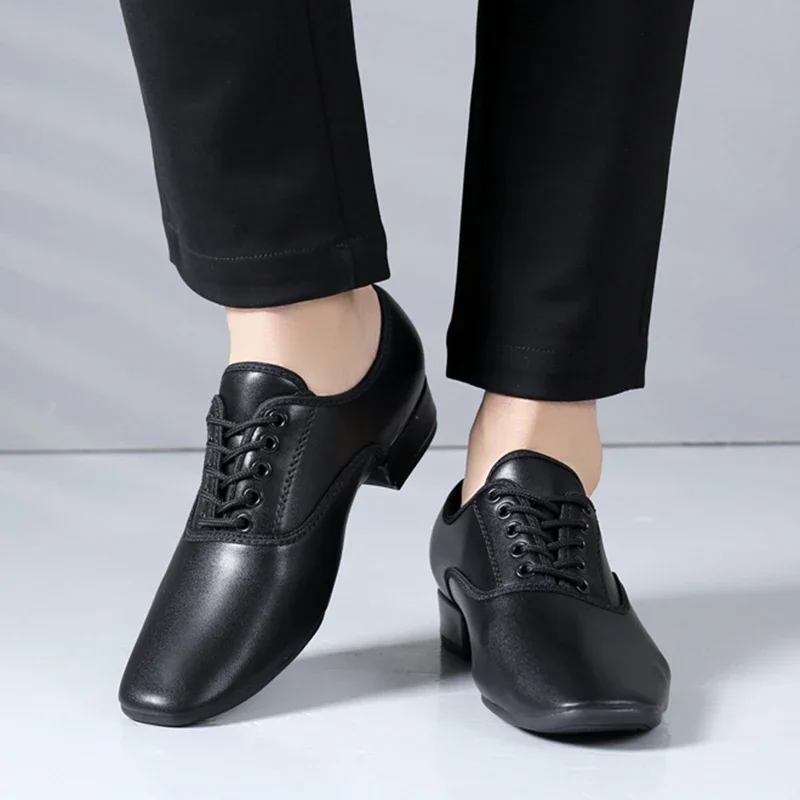 Обувь для танцев сальсы, мужская обувь для латинских танцев, мужская обувь из натуральной кожи на мягкой подошве для танго, бальных танцев, современные танцевальные кроссовки, мужские кроссовки для взрослых