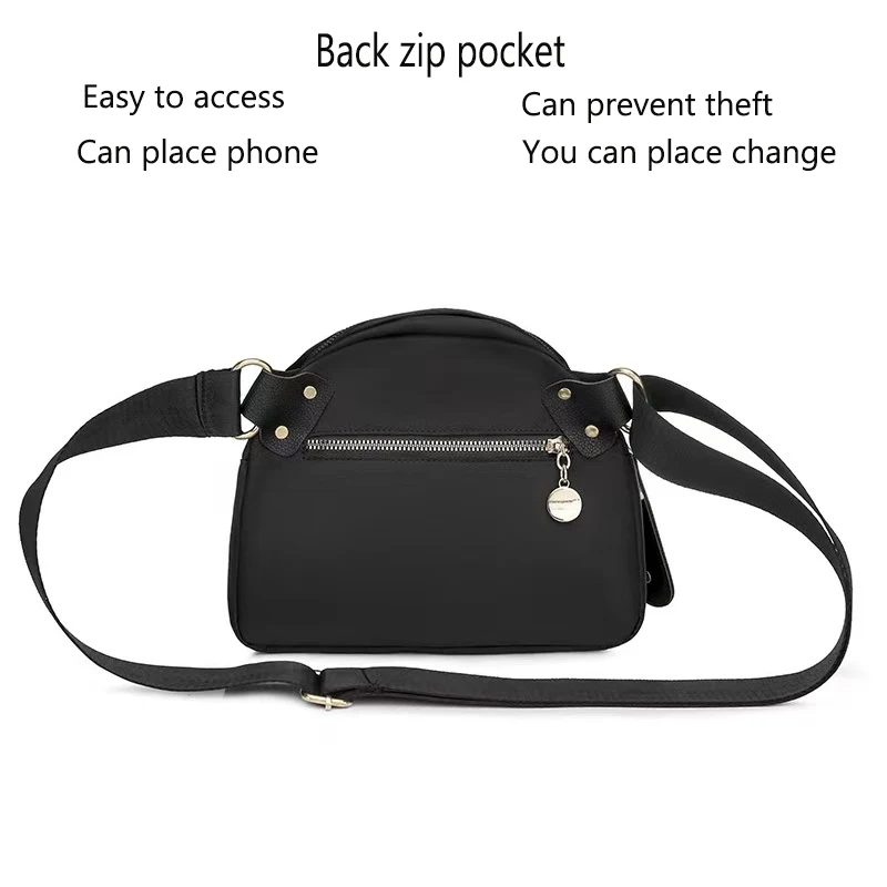 Waterproof Shell Crossbody Bag for Women Nylon Small Shoulder Bag Trendy Phone Purse Handbags with Wide Adjustable Strap