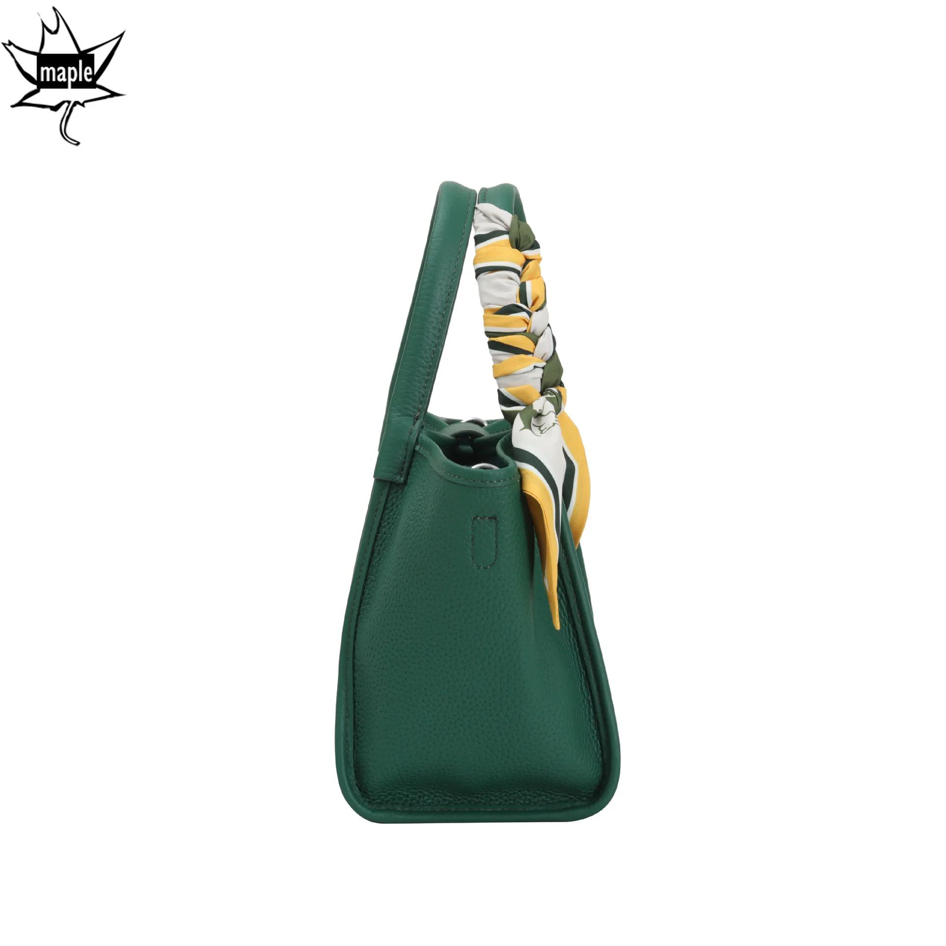 2025 New Trend Green White Color Trapeze Tote 100% Togo Cow Leather Women Handbag Designer Luxurious Shoulder Bag Sac