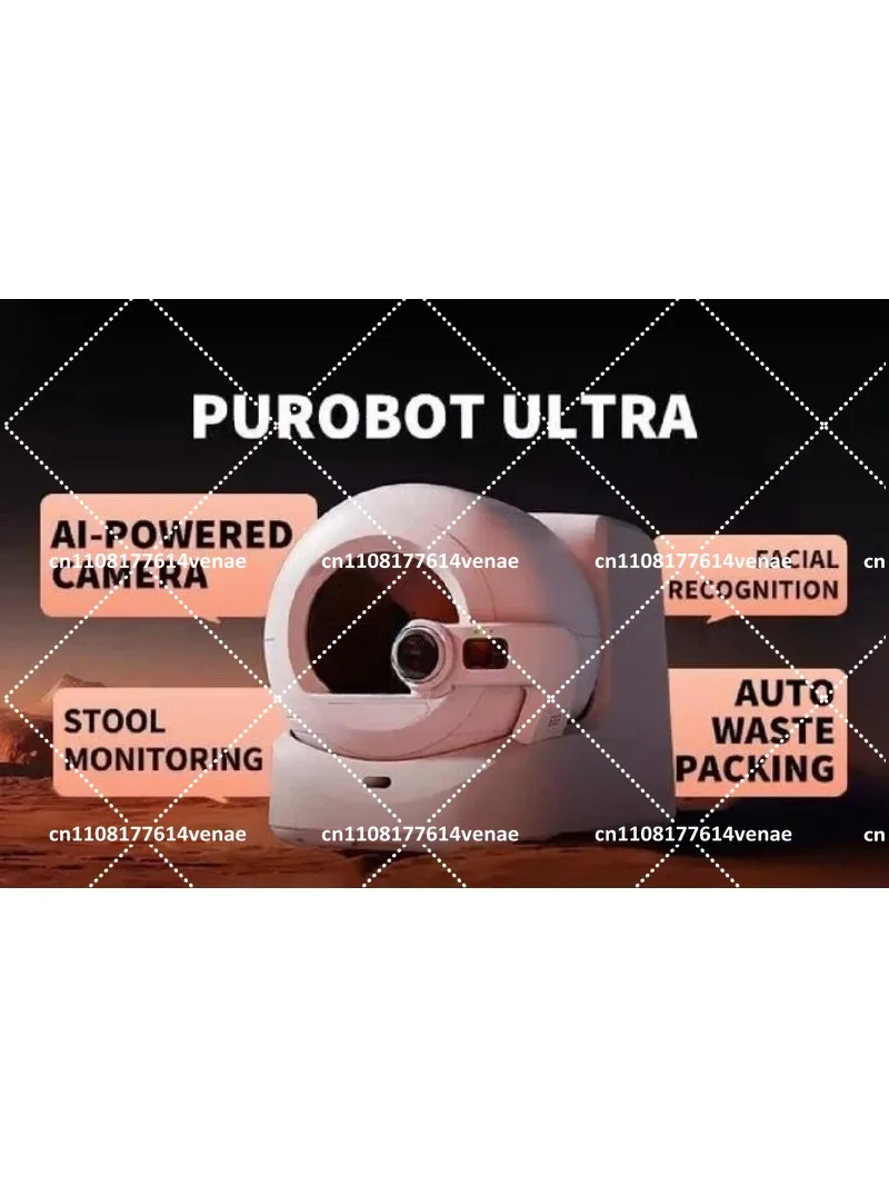 Smart Trash Can with Camera, Automatic Cat Toilet, Motion Sensor Waste Bin for Home
