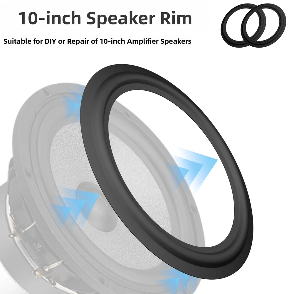 2pcs Speaker Rim Strip 10 Inch DIY Speaker Rubber Edge Strip  For JBL Circular Speaker Repair Edge Replacement Accessories