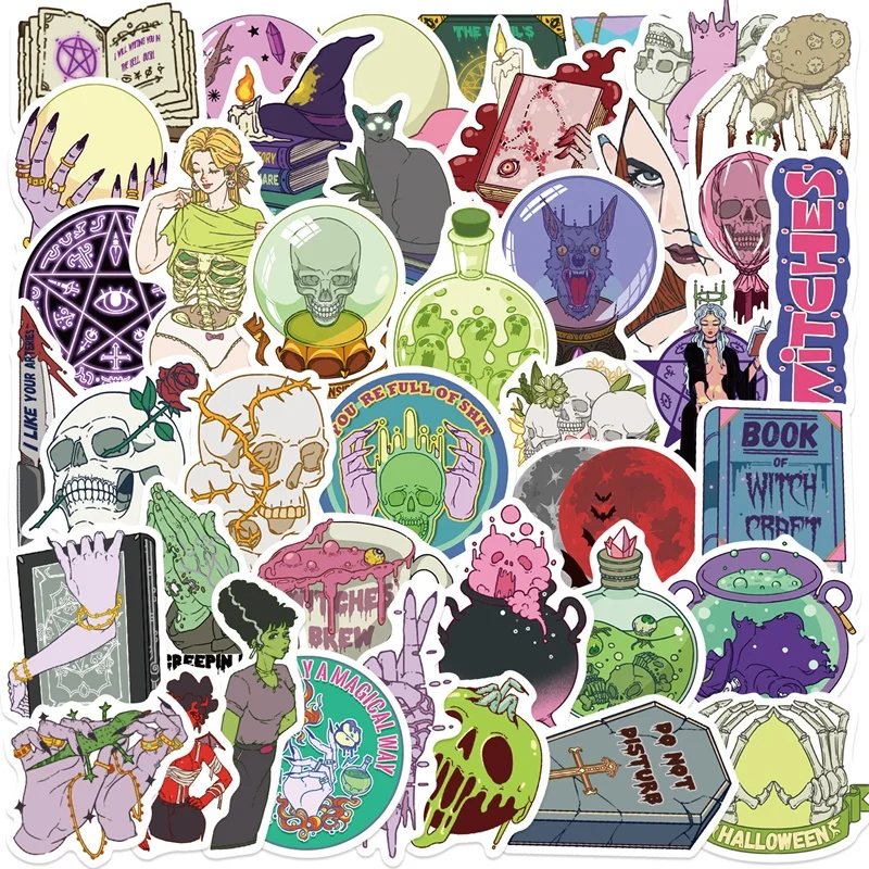 

10/30/50PCS Kawaii Colored Skeleton PVC Sticker Aesthetic Decoration Scrapbooking Supplies DIY Children's Hand Accounting
