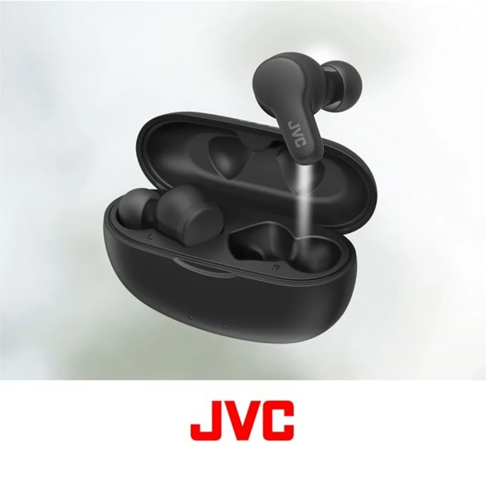 JVC · HA-Z77T · Auriculares deportivos inalámbricos con tecnología Bluetooth. · Control táctil · 3 modos de sonido · Batería de 24h ·