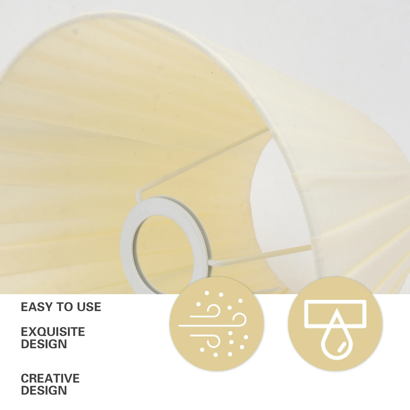 

1pc Pleated Shade Premium Cloth Iron Material Easy Install For Bedroom Living Room Table Lamp Cover Floor Lamp Accessory