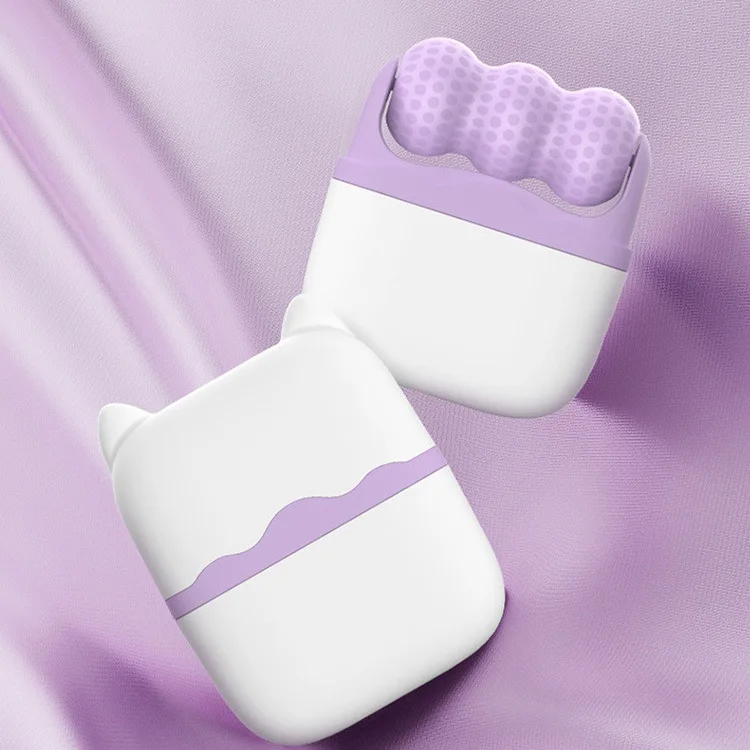 2-in-1 Ice Roller Facial & Neck Massager - Anion ABS Home Skin Care Device
