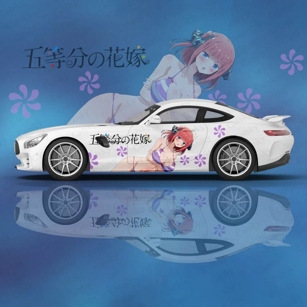 NakanoNino Anime Girl Itasha Car Wrap Protect Stickers Car Decal Creative Sticker Car Appearance Modification Decorative Sticker