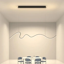 Modern White Black LED Pendant Light Island For Dinning Living Room Table Kitchen Bar Home Decor Handing Lamp Indoor Lighting