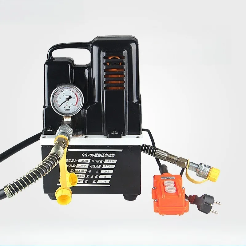 مضخة ضغط صغيرة جدًا QQ-700 عالية الجودة ومتينة، مضخة هيدروليكية كهربائية ذات ضغط عالي للغاية