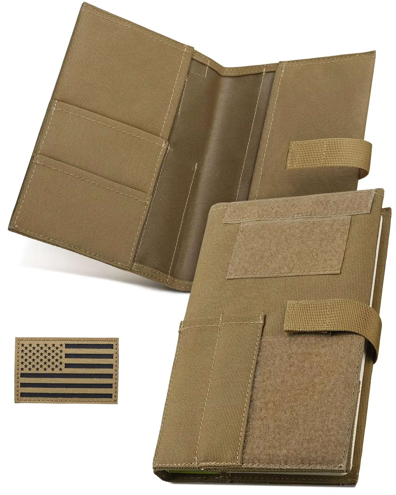 

Tactical Book Cover for 5.5" x 8" Military Log Book Protective Holder Detachable Field Notebook Cover for Protecting Notes Book