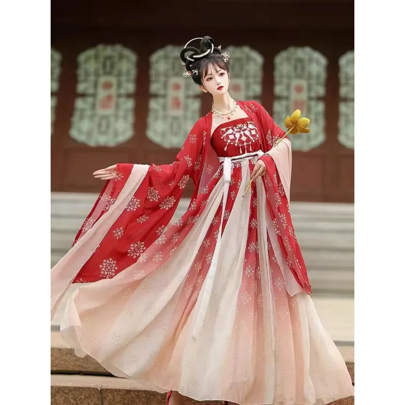 

Tang Dynast Chinese Hanfu Dress Traditional Embroidery Chinese Princess Cosplay Dress Oriental Fairy Cosplay Stage Dance Costume