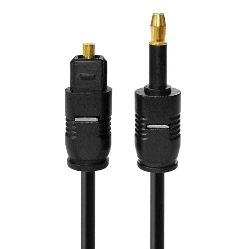 áudio 3,5 mm Plugue linhas fibra óptica óptica digital SPDIF para a boca redonda