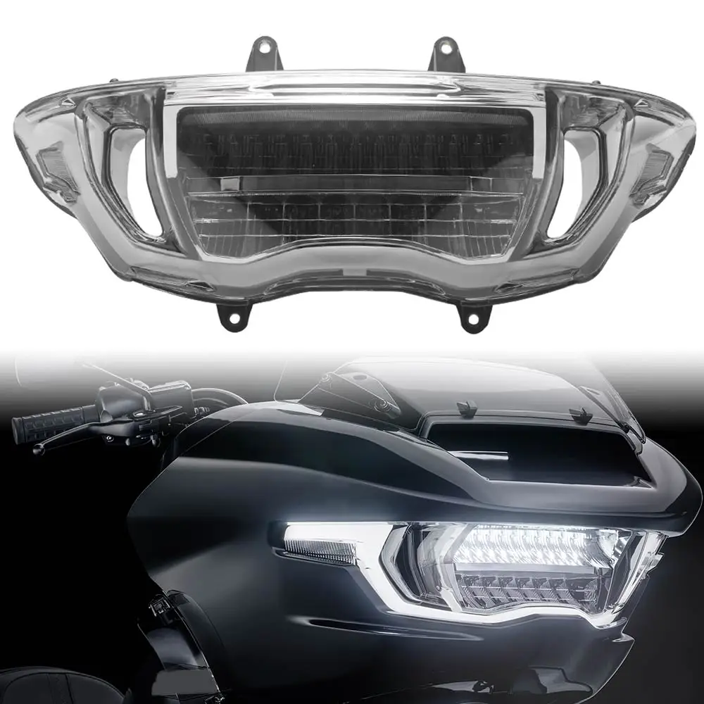 

Motorcycle Headlight Hi/Lo Beam Headlamp Assembly For Harley Touring Road Glide CVO/SE FLTRXSE FLTRXSTSE FLTRX 3 FLTRT