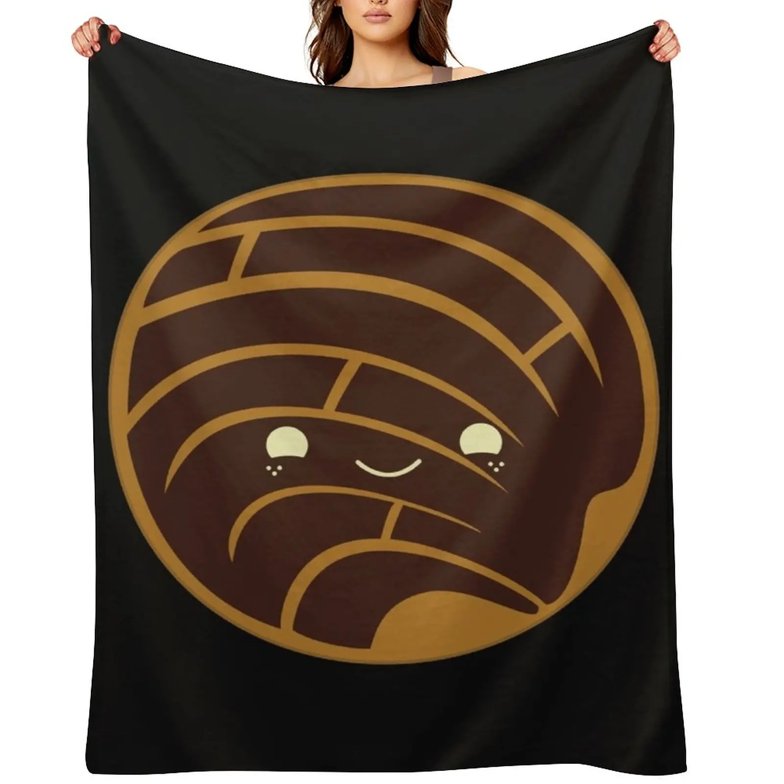 

Chocolate Concha Pan Dulce (Mexican Sweet Bread) Throw Blanket blankets and throws Soft Soft Beds Moving Blankets