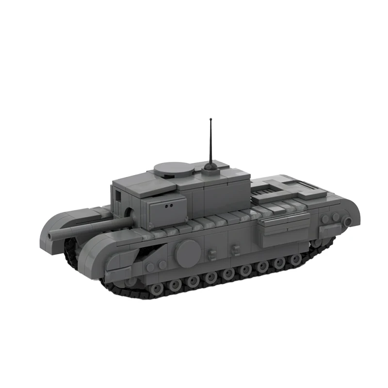 MOC Building Block WW2 Churchill Gun Carrier (GC) 1:45 Scale TankชุดประกอบเทคโนโลยีอิฐชุดDIYของเล่นเด็กXmasของขวัญ