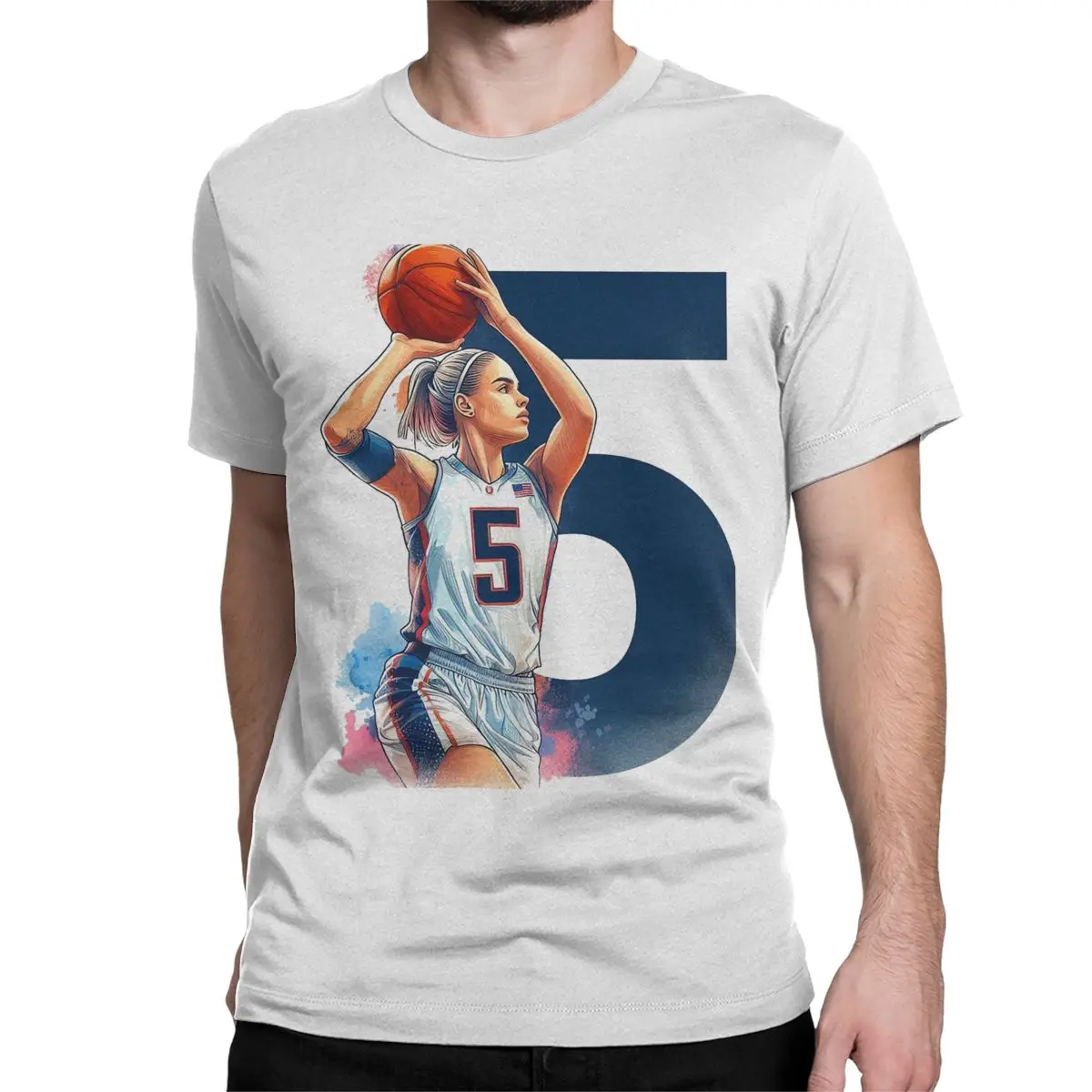 Men Women's Retro Paige Bueckers T Shirt Basketball 100% Cotton Clothing Awesome Short Sleeve Round Neck Tees Plus Size T-Shirts