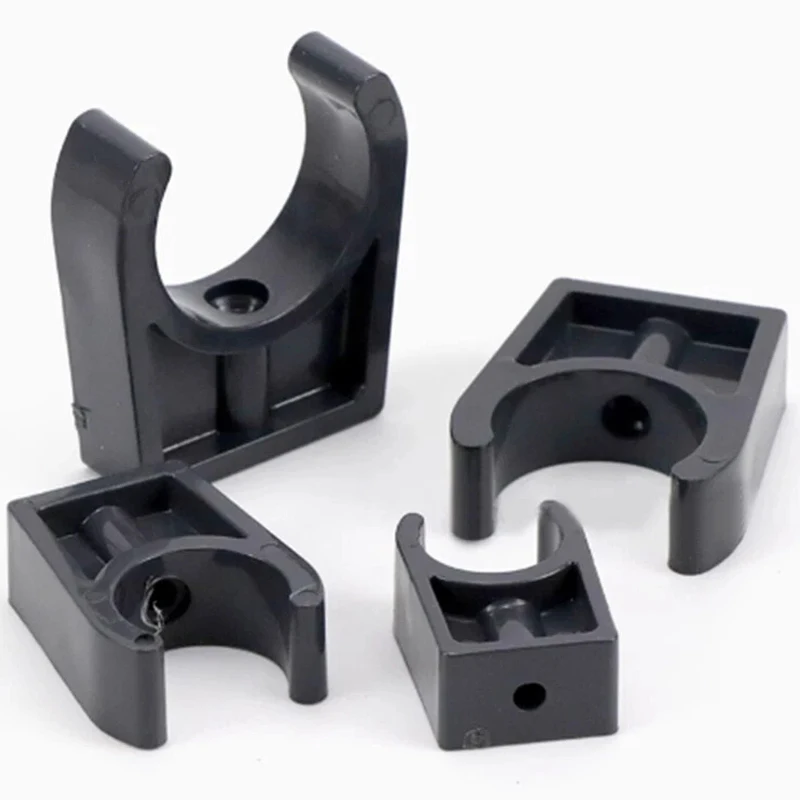 Rohrschellen, PVC-Rohrschellen, 20/25/32/40/50/63/75/90/110 mm, offene Rohrschelle, feste Rohrschelle, Unterstützung für Gartenbewässerung, Rohrverschraubungen