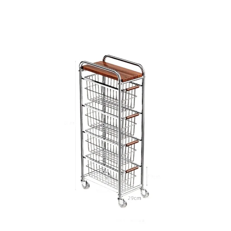 For Medieval Crevice Trolley Floor Rack Living Room Snack Storage Rack Extremely Narrow Gap Movable Locker