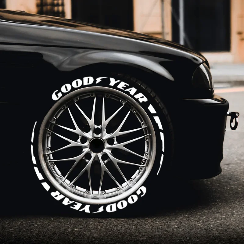 Car Tire Letter Stickers GOOD YEAR Universal Permanent PVC Tire Decorative Decals Car Wheel Stickers for Car Wheel Stickers
