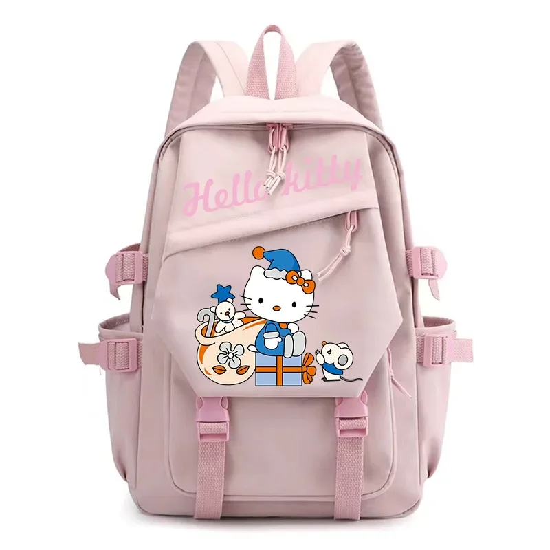 Sanrio Nieuwe Hellokitty Student Schooltas Casual Schattige Cartoon Lichtgewicht Computer Canvas Rugzak