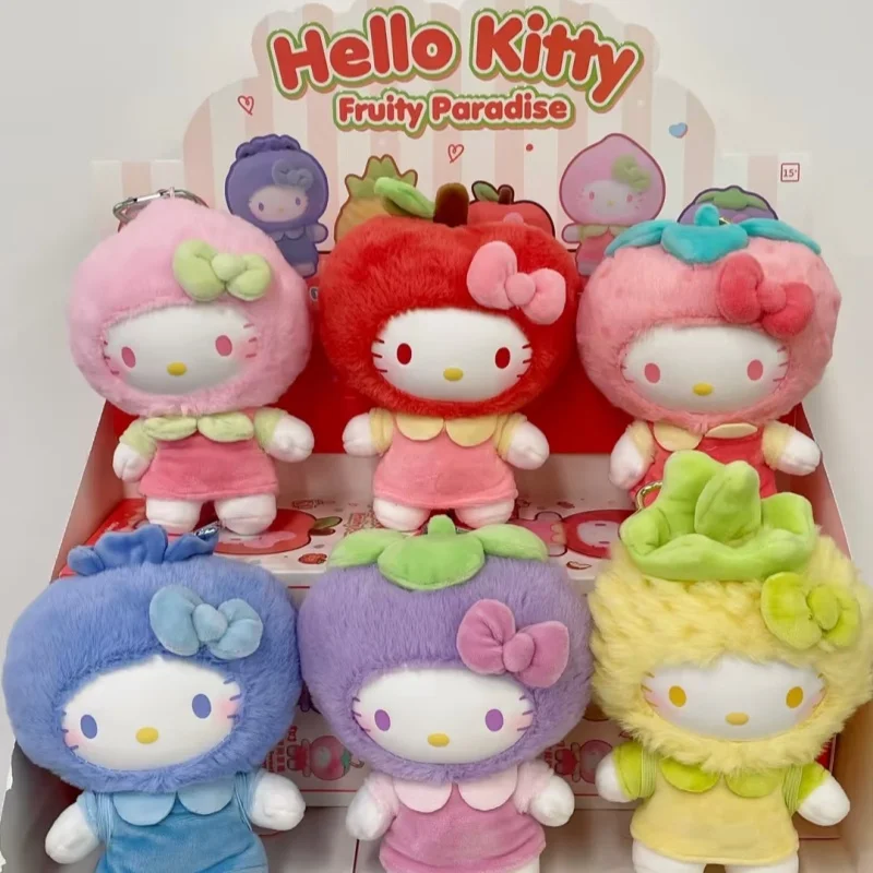 حقيقي مرحبا كيتي الفاكهة الجنة صندوق أعمى هدية عيد ميلاد هدية للأطفال والفتيات سطح المكتب الديكور جمع اللعب