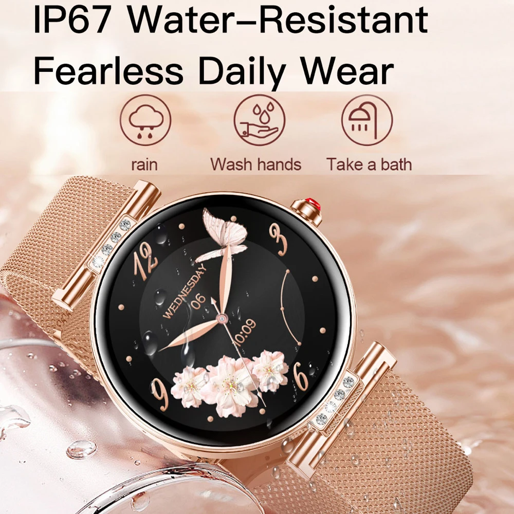 Smartwatch Lady Amoled Screen 6.2mm Ultra-thin All Metal Case BT Call Smart Watch Information Push Women's Health Monitor Sports