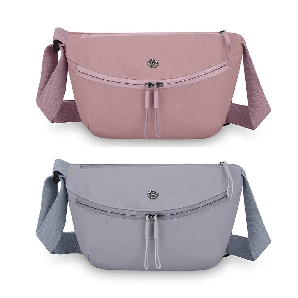 Nylon Cloth Crossbody Bag Multi-compartment Ultra-Light Shoulder Bag Waterproof Adjustable Strap Chest Bag