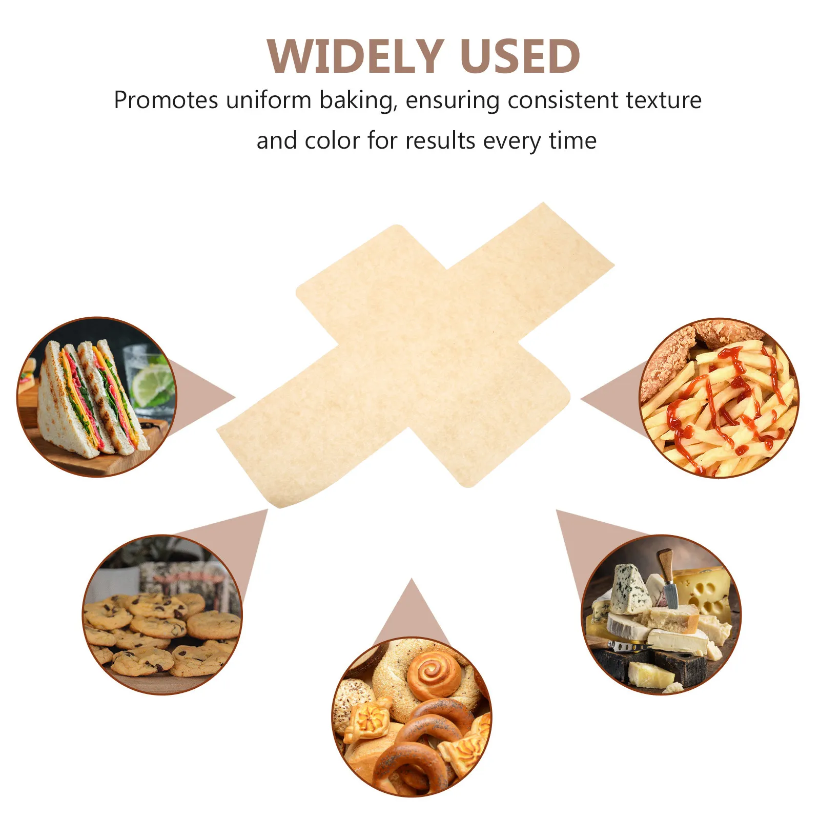 50Sheets Silicone Baking Mat Nonstick Greaseproof Heat Resistant Baking Liners for Bread Cake Toast Pan Sheets