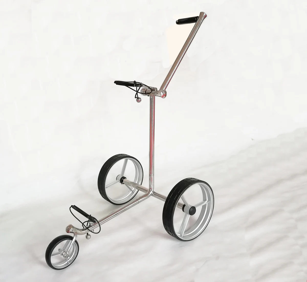 Stainless Steel Push Golf Trolley 3 wheel Very convenient fold to carry