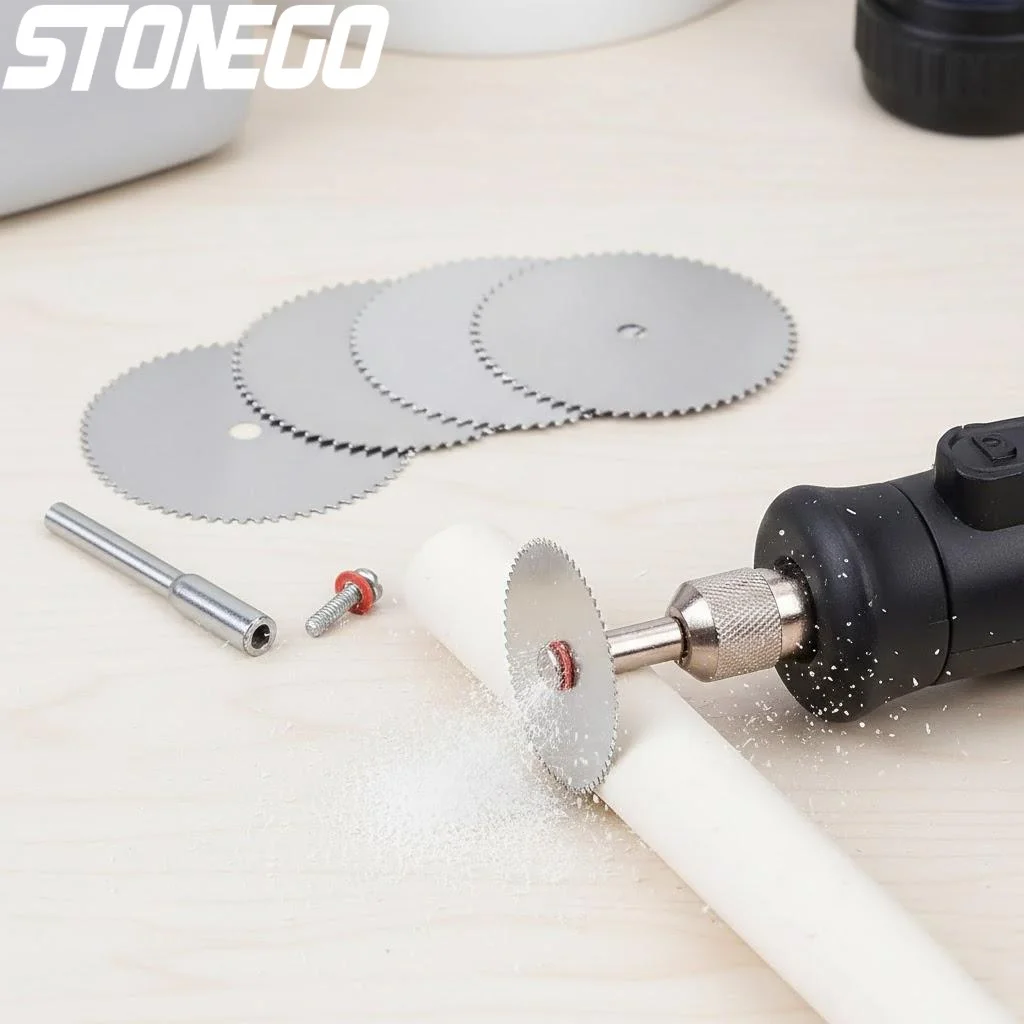 

6pcs 16mm 18mm 22mm 25mm 32mm Stainless Steel Metal Cutting Discs Set for Rotary Tool Mandrel Included