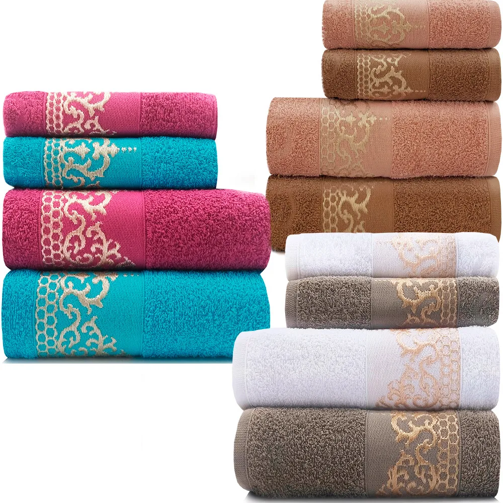 Set of Towels 4 Pieces Siena Banon and Face 100 Cotton Marcotex