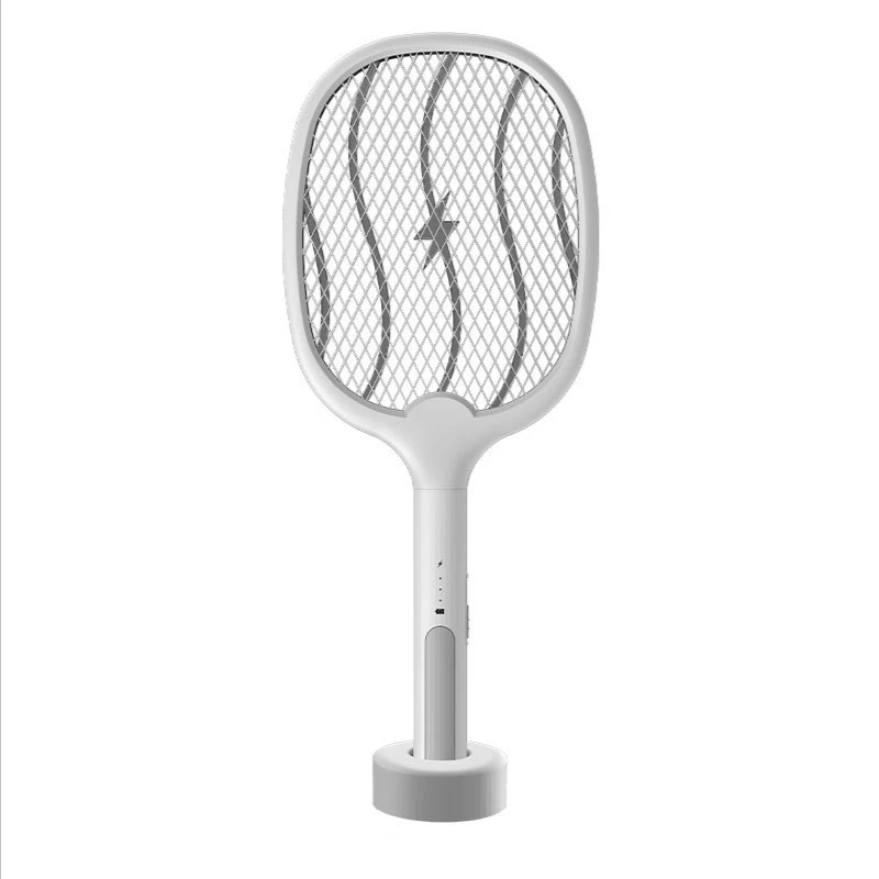 Smart Mosquito Killler Swatter Racket Electronic UV Light Trap Plus Electric Shock 2-in-1 USB Charging Killing Lamp Fly Catcher