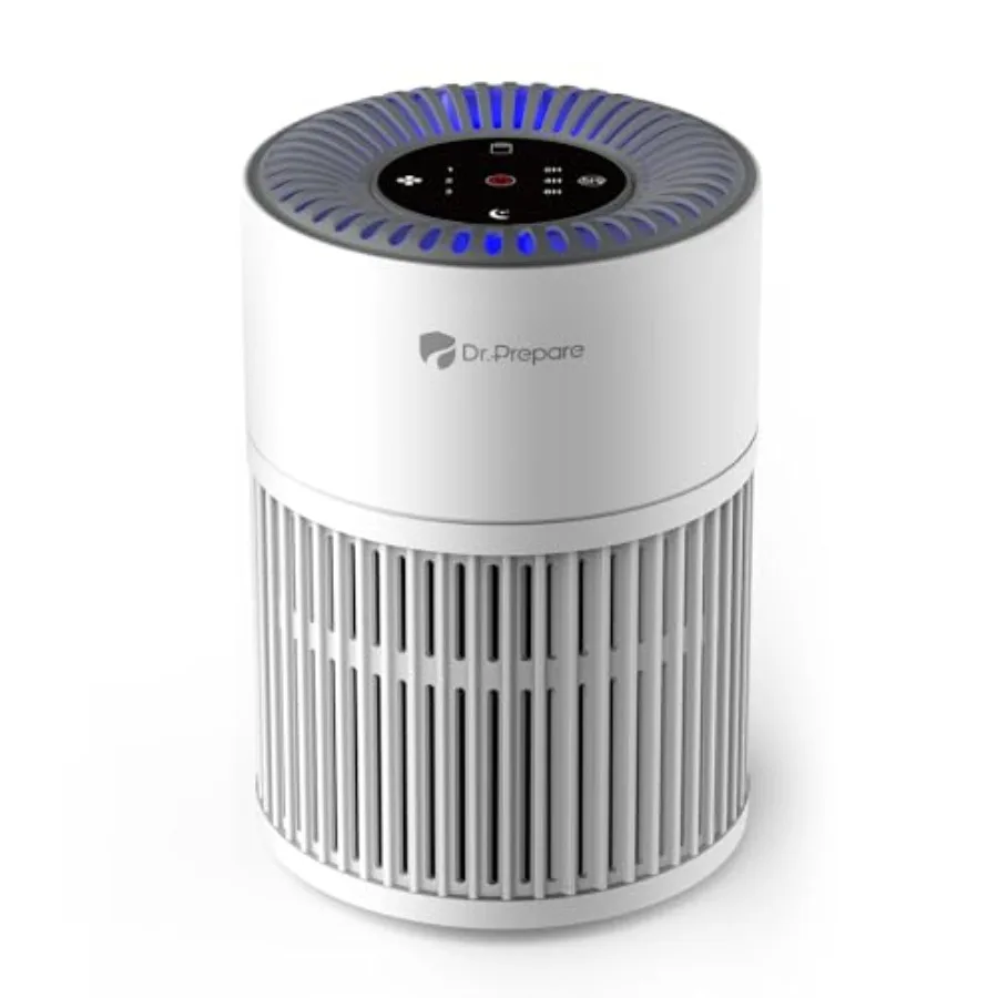 

Air Purifiers for Bedroom - Covers Up to 1075 ft² - H13 HEPA Washable Filter with 15 dB Sleep Mode and Night Light, 360°Air Inl