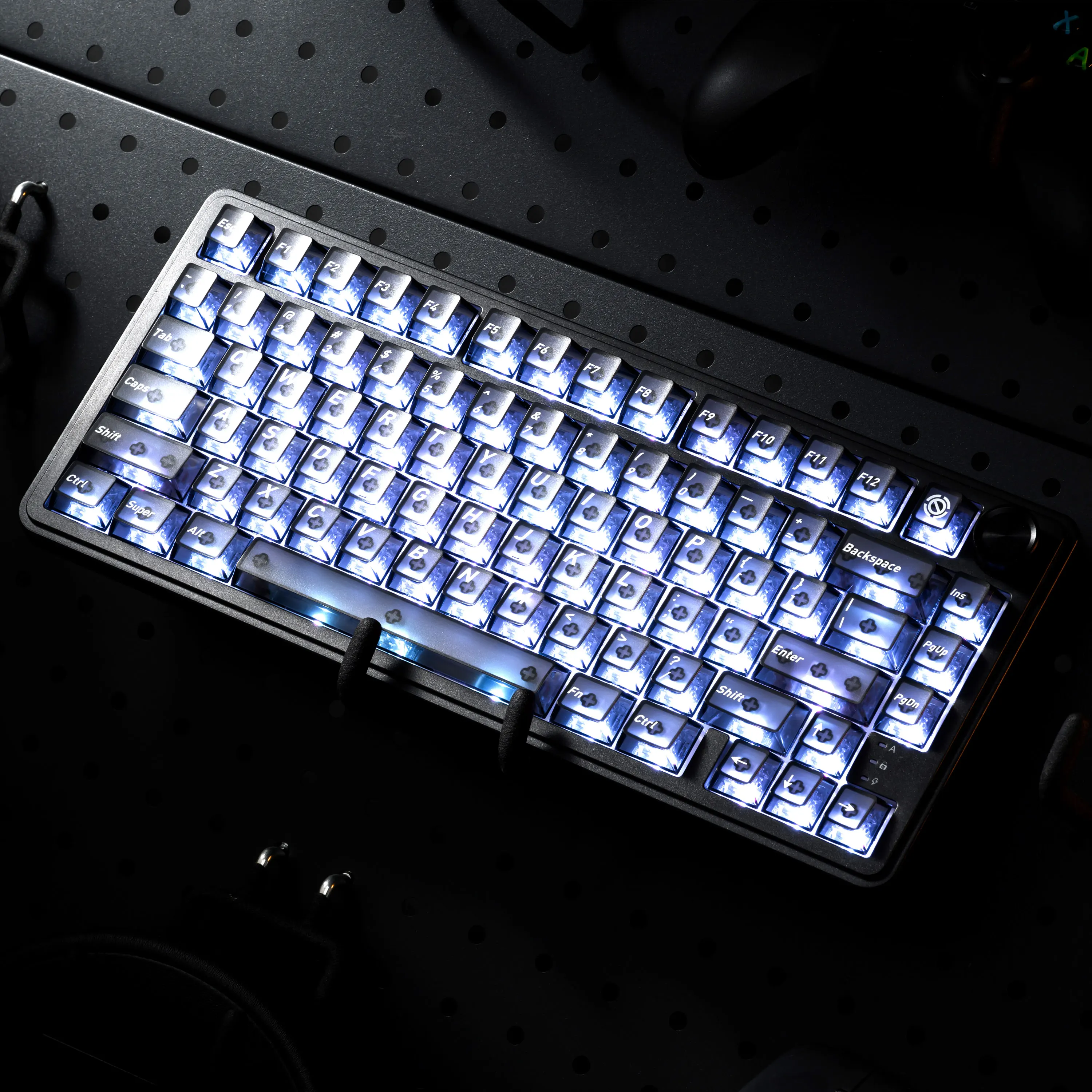 XVX Black Clear Keycaps, Transparent Keycaps 60 75 100 Percent