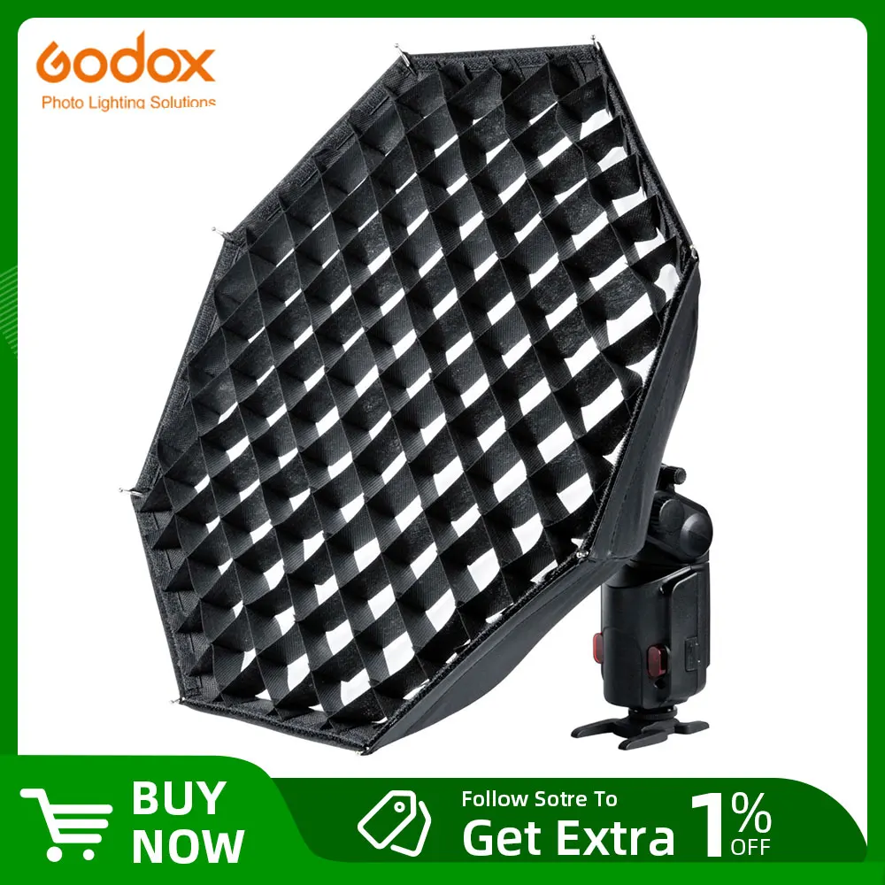 Godox AD-S7 Multifunctional Soft Box Octagonal Honeycomb Grid Umbrella Softbox for WITSTRO Flash Speedlite AD180 AD360 AD200