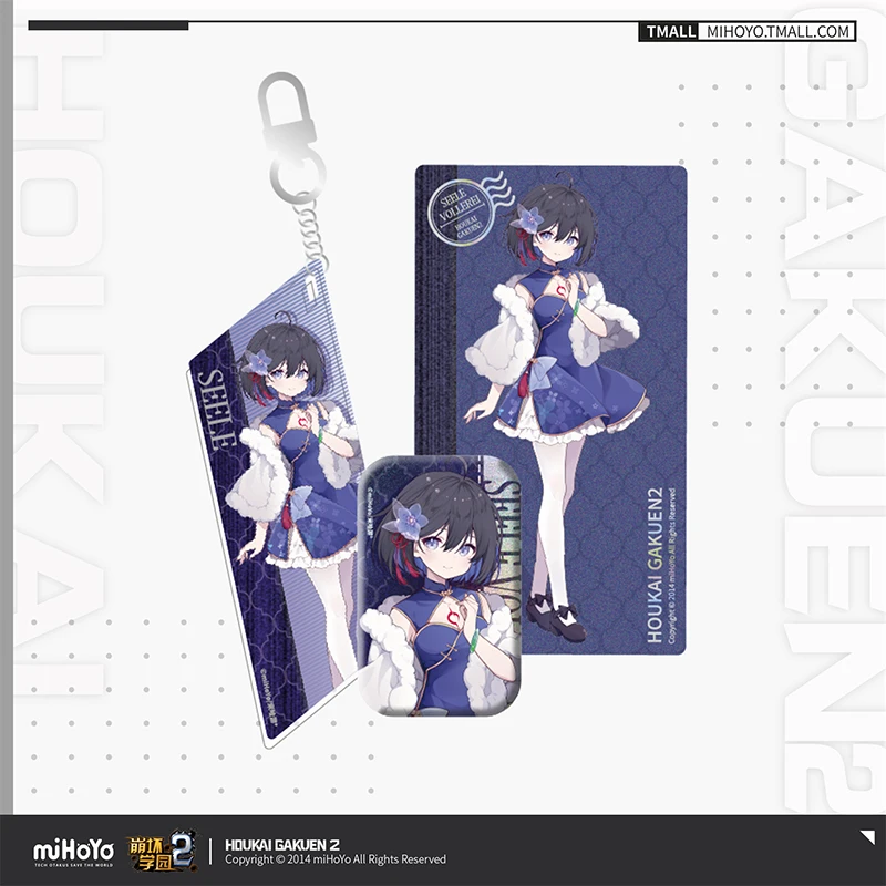 Honkai Impact 2rd Official Merch miHoYo Original Authentic cheongsam series Peripherals Acrylic Pendant postcard Set