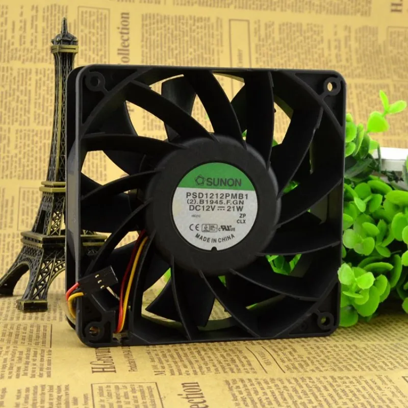 Brand new 120mm 12038 12V 21W strong wind air-cooled oil-cooled violent cooling fan PSD1212PMB1 for SUNON