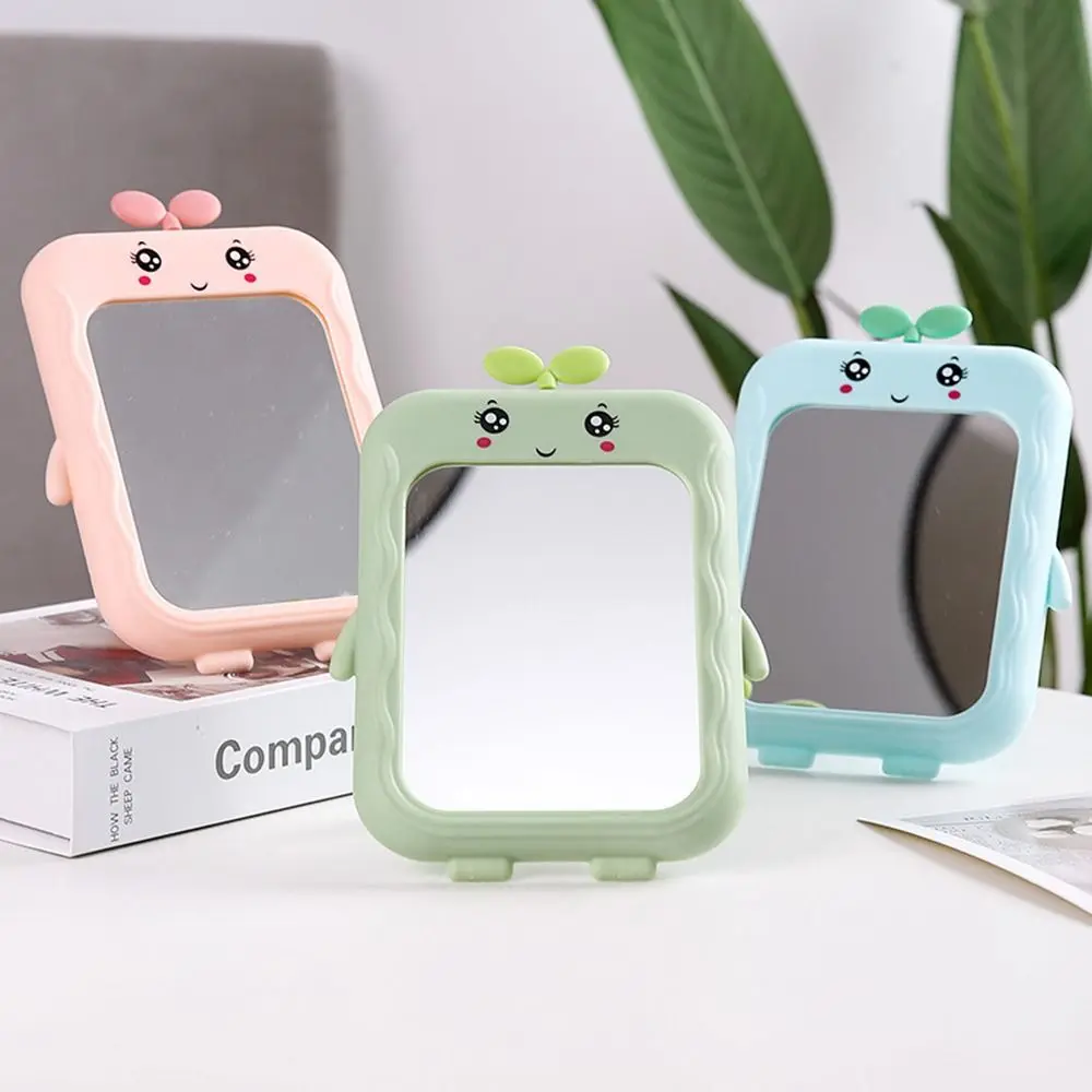 Cute Creative Desktop Makeup Mirror Cartoon Portable Princess Mirror Folding Durable Dressing Mirror Room Decor