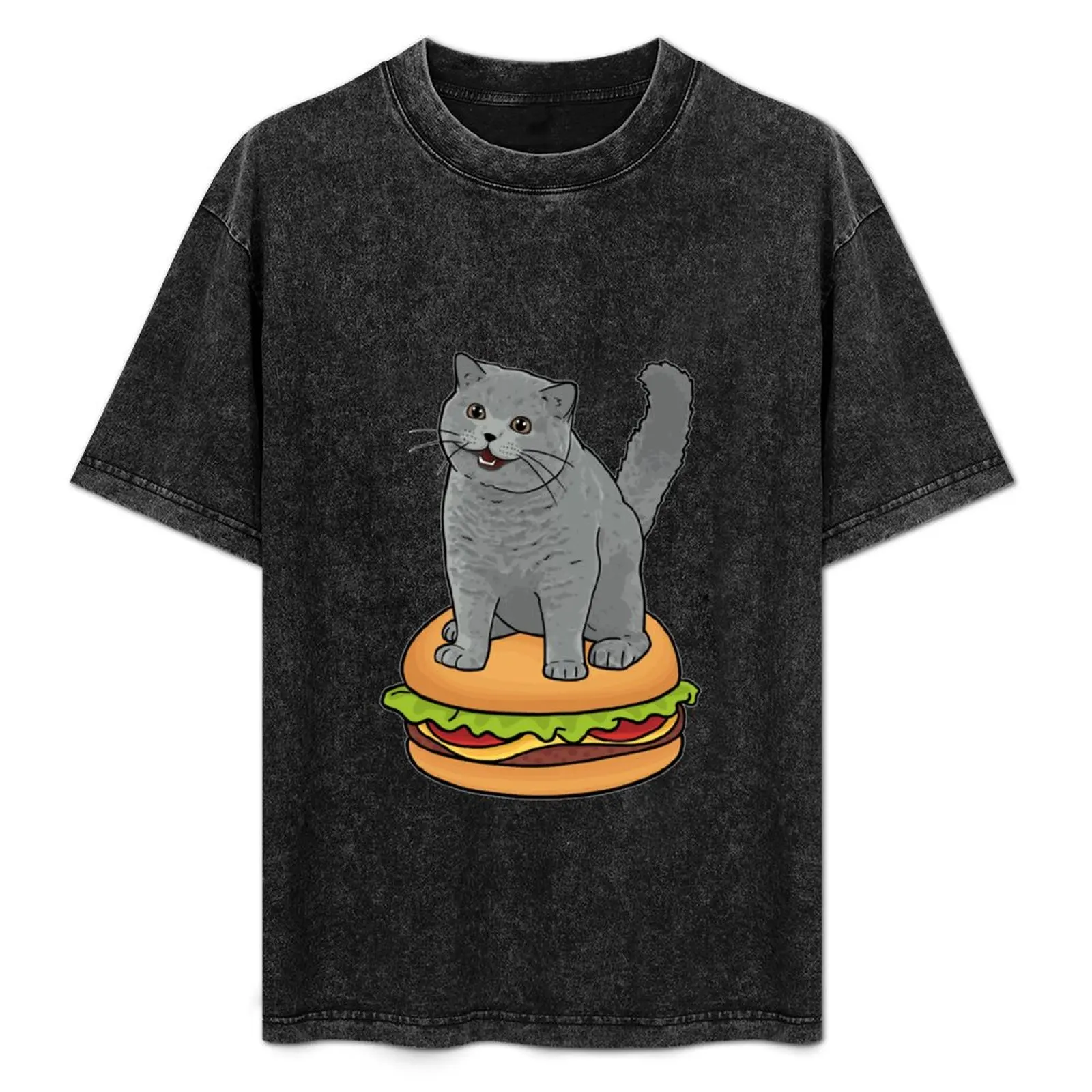 

I CAN HAS CHEEZBURGER Chubby Meme Cat T-Shirt Outdoor Sports Short Sleeve Top