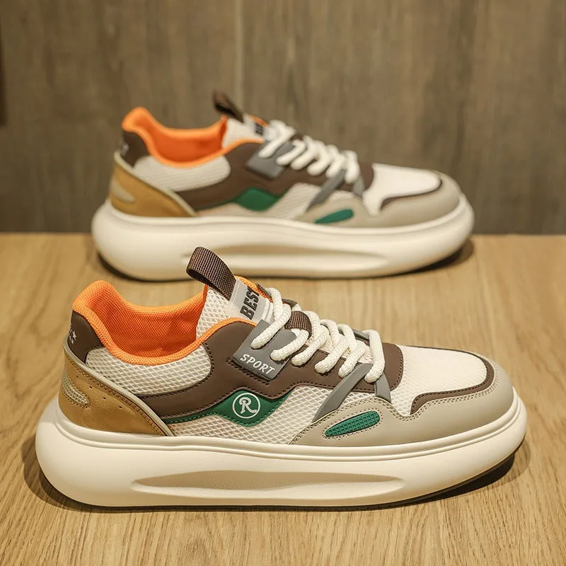 

Outdoor Men Trend Casual Sports Shoes 2025 Autumn New Student Mesh Breathable Air-cushion Running Sneakers Male Walking Footwear